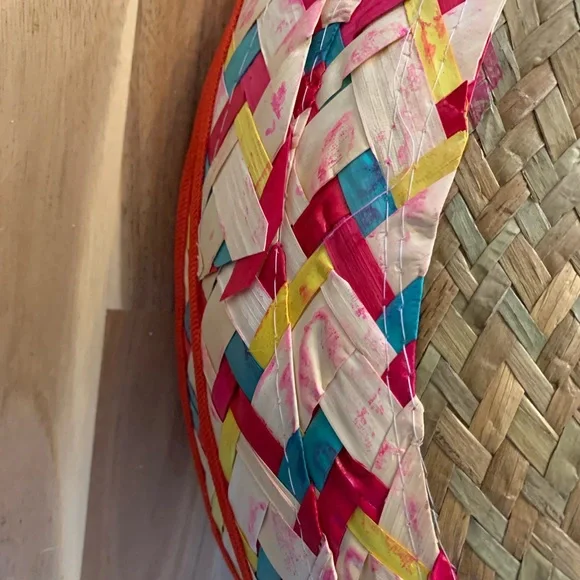 Mexican Straw Colored Edge Sombrero| NWT - Picture 2 of 7